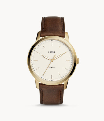 Fossil Men's FS5397 The Minimalist Analog Display Quartz Brown Watch